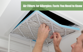 Man changing his HVAC air filters for allergies.