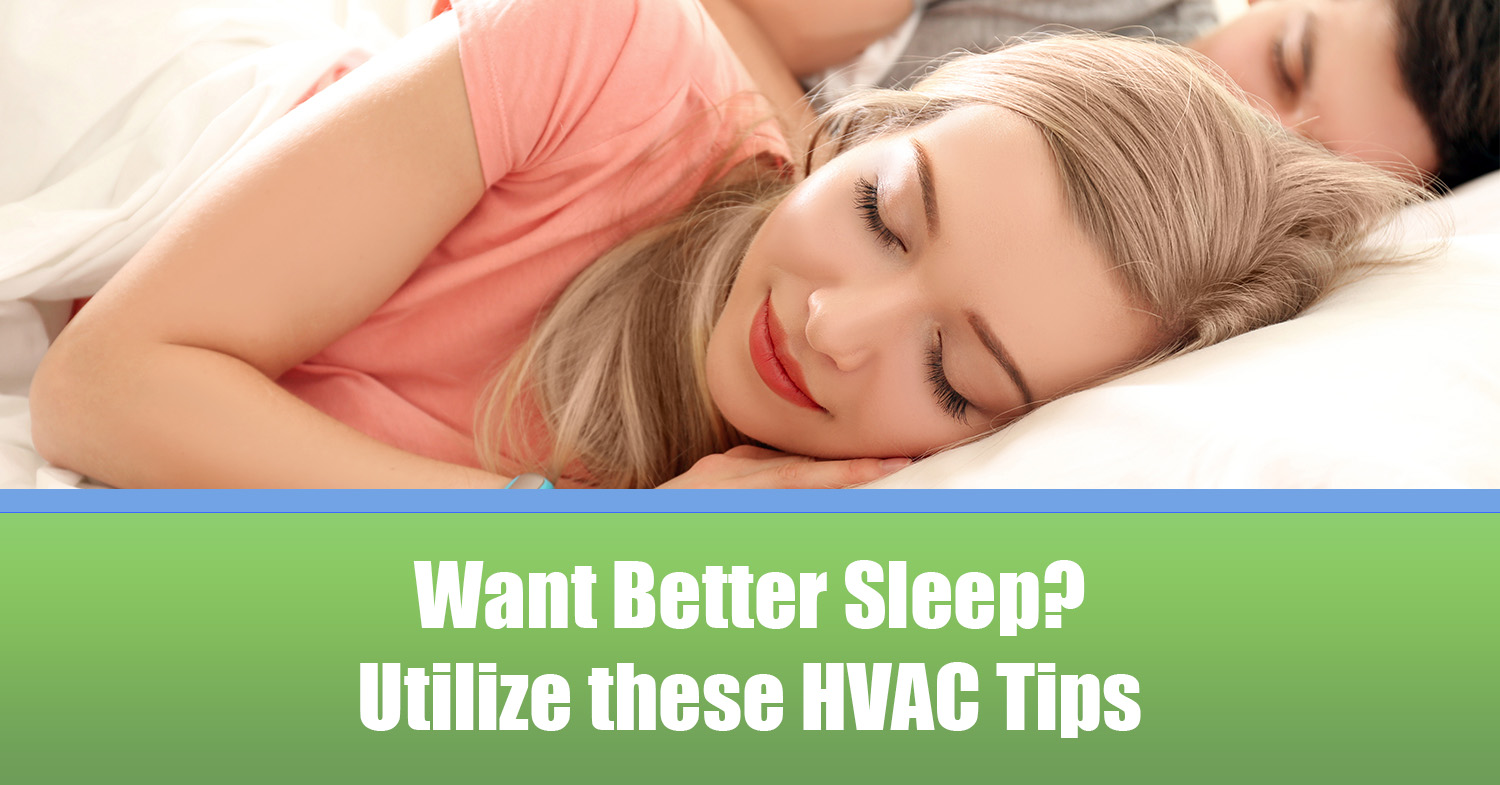 A couple getting better sleep after using HVAC tips.