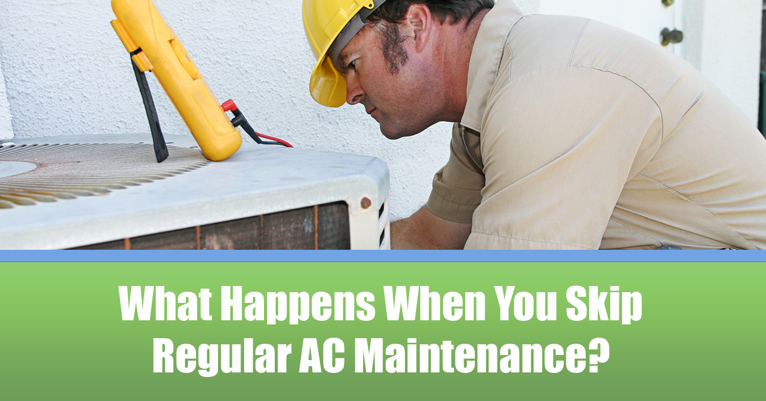 An HVAc technician performing AC maintenance on a unit in Phoenix.